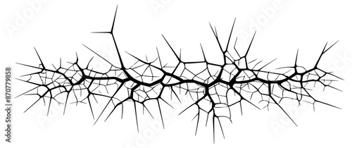 Vector illustration of crack isolated on transparent background