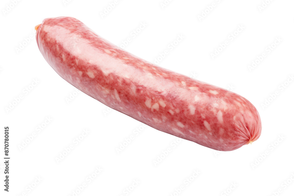 Pork sausage, isolated on white background clearly shows the shape, color and texture of the sausage, isolated on white background. Pork sausage, isolated on white background clearly shows the shape, color and texture of the sausage, isolated on white background.