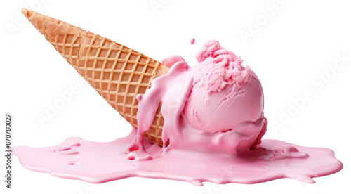PNG Pink ice cream melting dessert ketchup creme