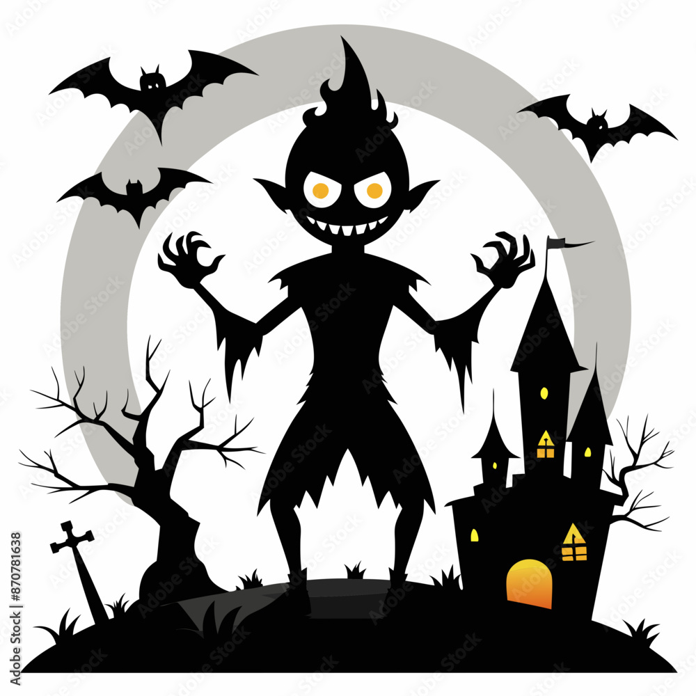 Halloween vector background with house,spooky,pumpkin Halloween vector background with house,spooky,pumpkin