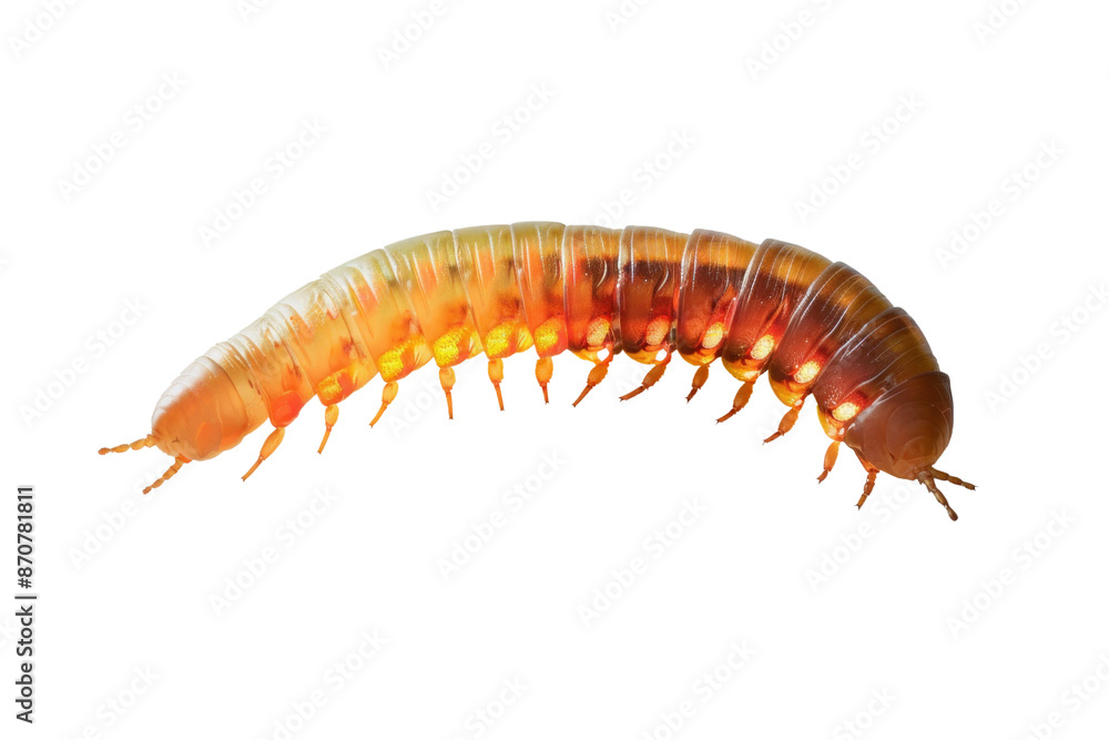 Glowing Centipede on Transparent Background Glowing Centipede on Transparent Background