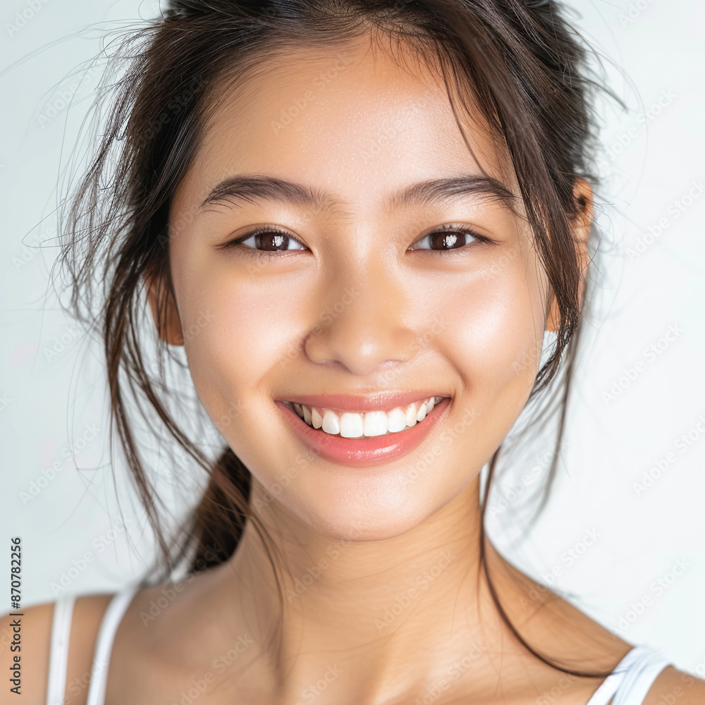 15-17 year old young Beauty Asian women big smile white teeth skin healthy on 100% isolate white background. 15-17 year old young Beauty Asian women big smile white teeth skin healthy on 100% isolate white background.