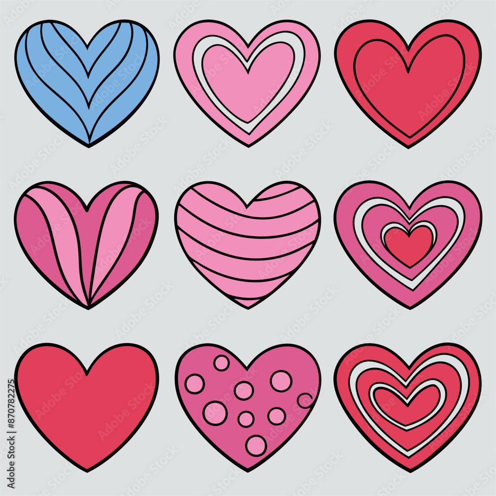 There are numerous kinds of hearts included in this collection There are numerous kinds of hearts included in this collection
