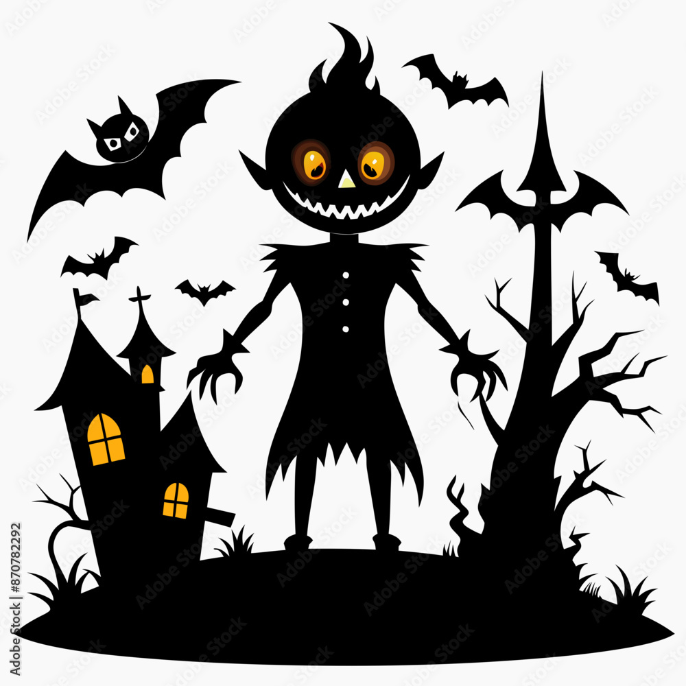 Halloween vector background with house,spooky,pumpkin Halloween vector background with house,spooky,pumpkin