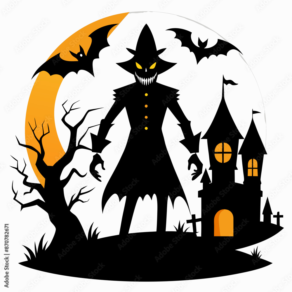 Halloween vector background with house,spooky,pumpkin Halloween vector background with house,spooky,pumpkin