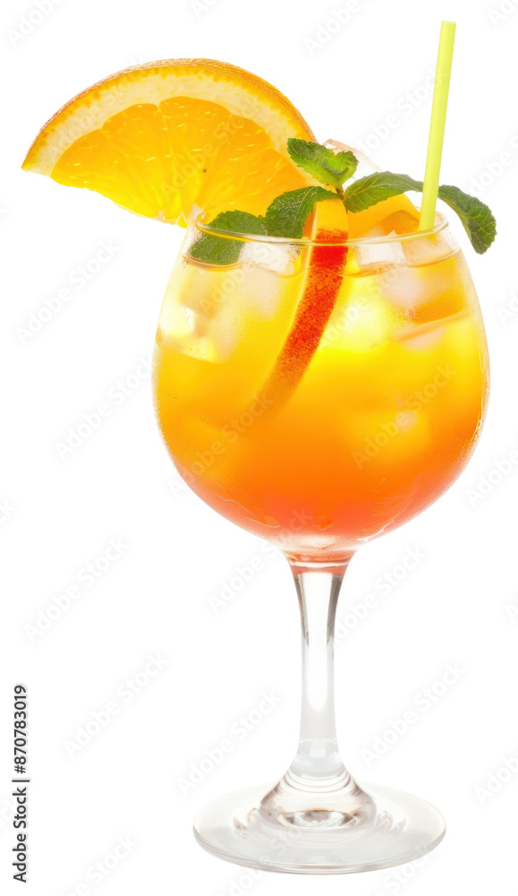 PNG Refreshing citrus cocktail with ice PNG Refreshing citrus cocktail with ice
