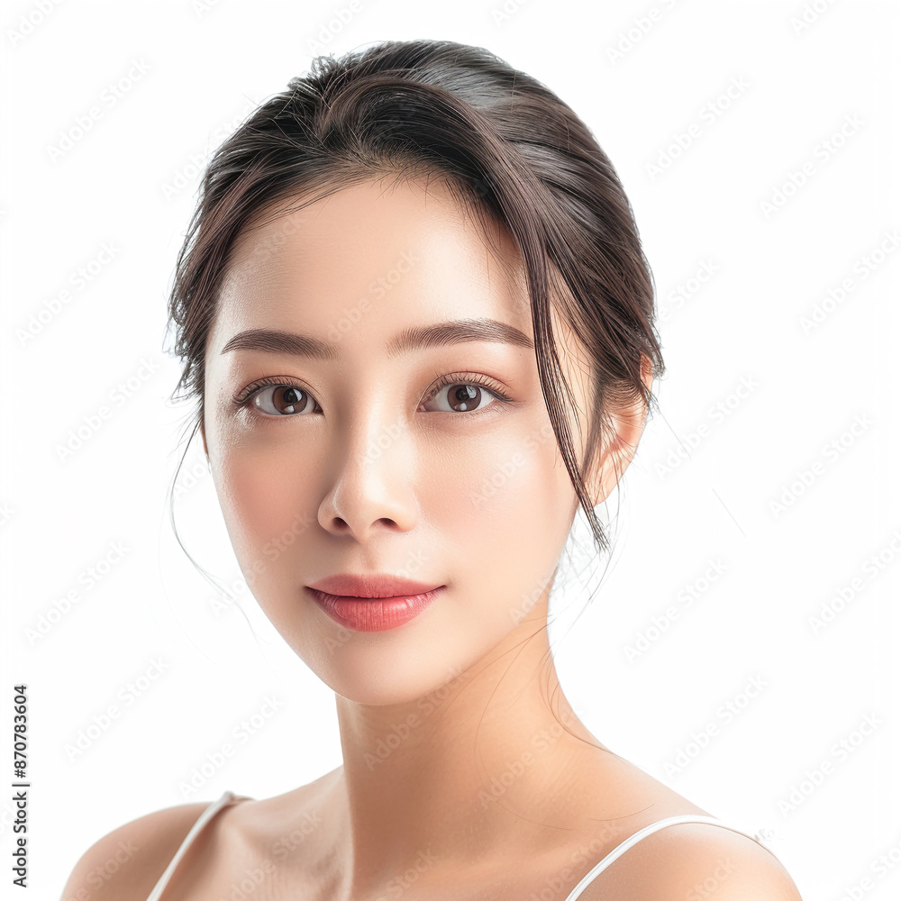 30-35 year old Beauty Asian women spa skin healthy on 100% isolate white background. 30-35 year old Beauty Asian women spa skin healthy on 100% isolate white background.