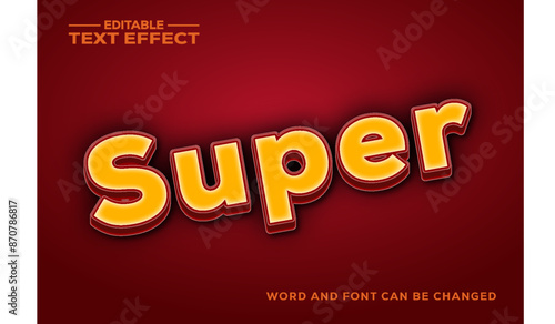 SUPER 3d text effect