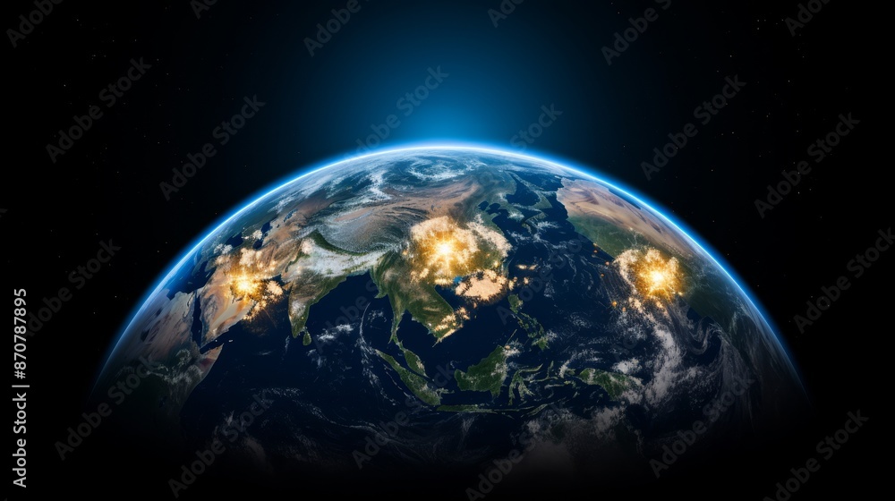 Celestial alignment sun, moon, and earth in perfect harmony in the vast expanse of space Celestial alignment sun, moon, and earth in perfect harmony in the vast expanse of space