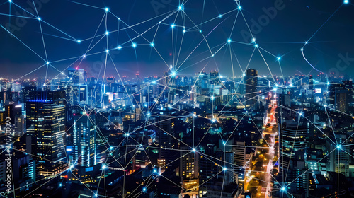 Wallpaper Mural Isometric smart city design concept. Business center with skyscrapers and intelligent buildings,IOT for the internet of things Torontodigital.ca