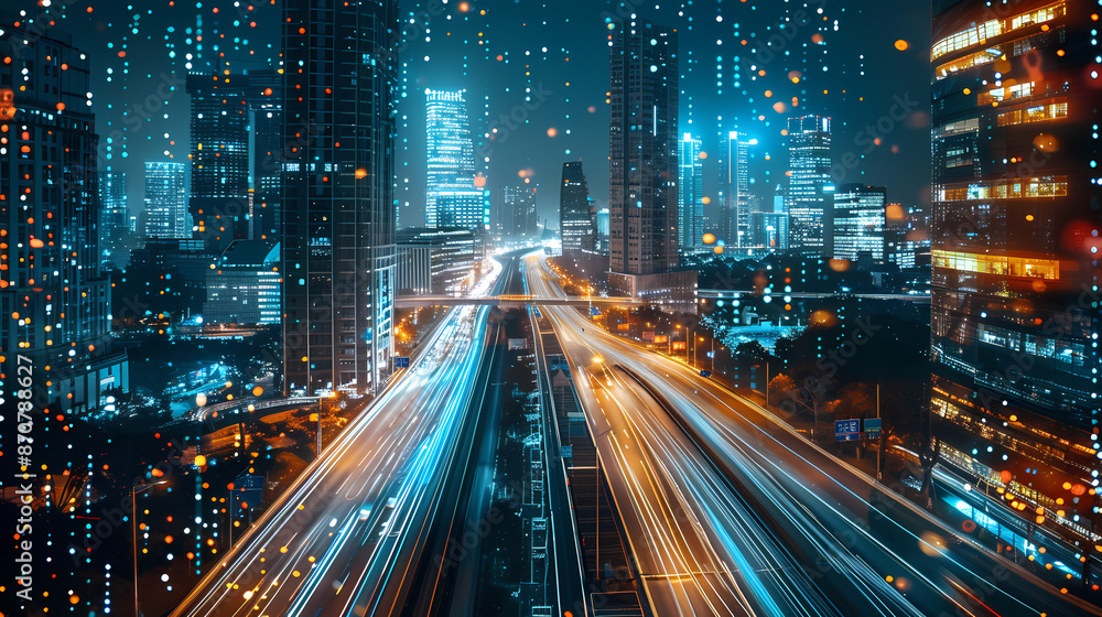 Isometric smart city design concept. Business center with skyscrapers and intelligent buildings,IOT for the internet of things Isometric smart city design concept. Business center with skyscrapers and intelligent buildings,IOT for the internet of things
