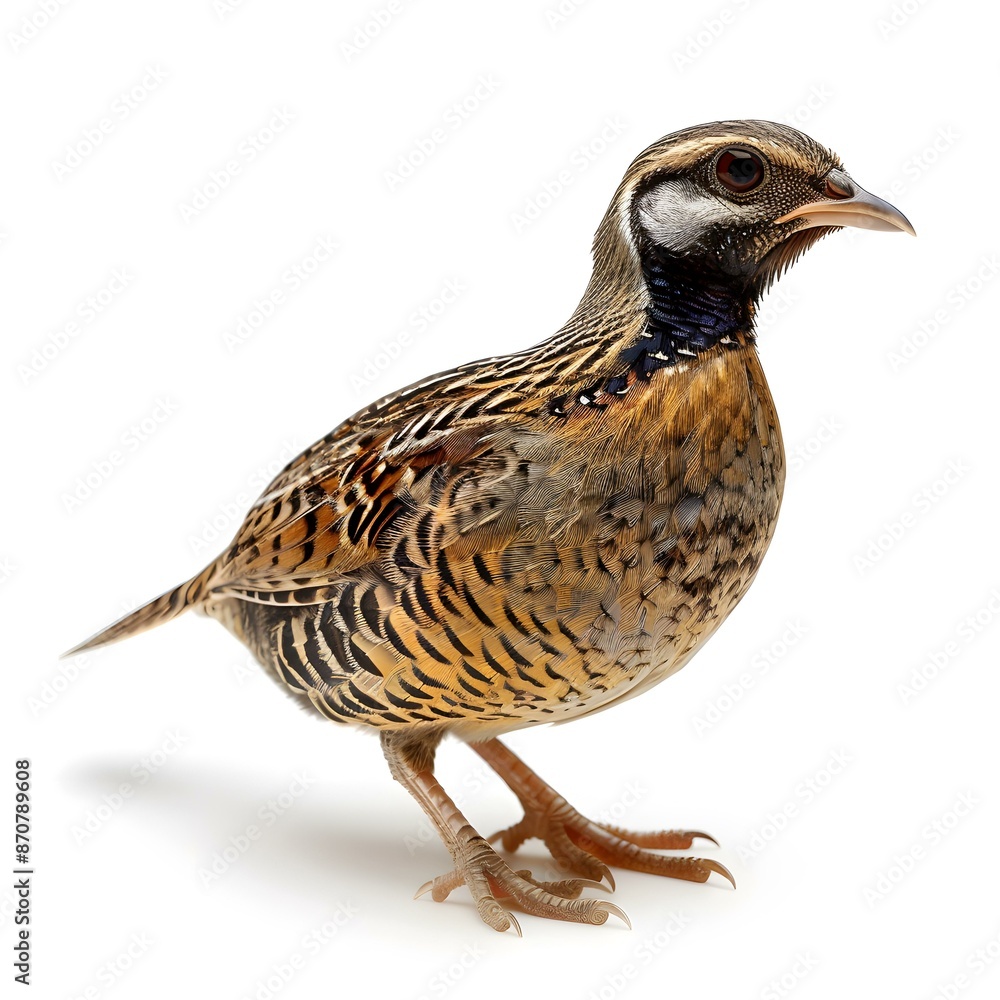Rain Quail on a white background Rain Quail on a white background