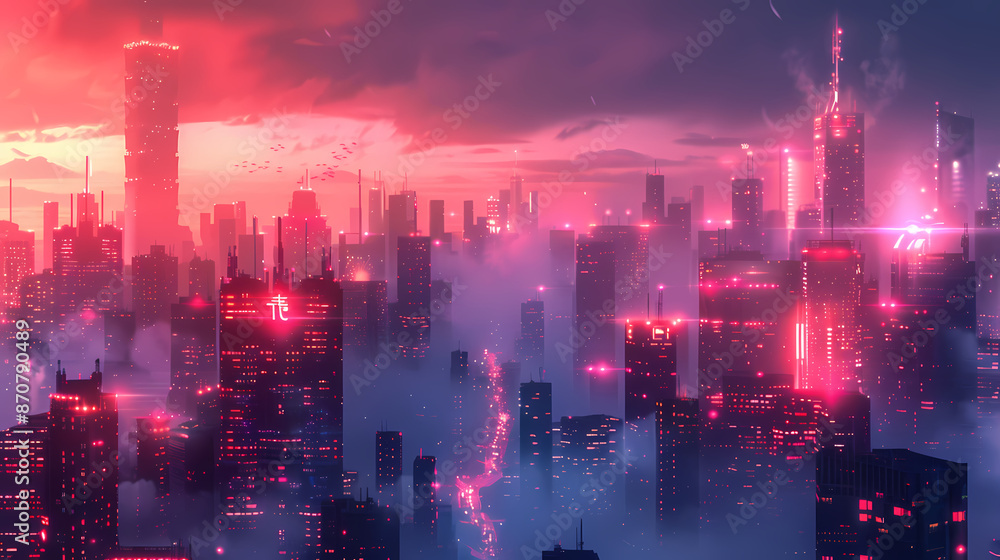 Isometric smart city design concept. Business center with skyscrapers and intelligent buildings,IOT for the internet of things Isometric smart city design concept. Business center with skyscrapers and intelligent buildings,IOT for the internet of things