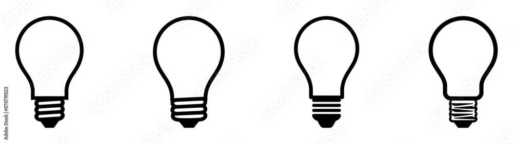 Light Bulb icon set, Idea icon symbol EPS 10 vector Light Bulb icon set, Idea icon symbol EPS 10 vector