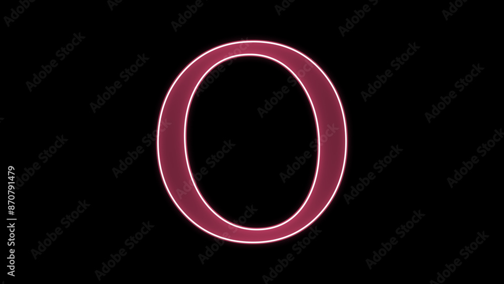 Letter O of the alphabet made from neon sign.Neon letters O collected from neon signs for design elements Letter O of the alphabet made from neon sign.Neon letters O collected from neon signs for design elements