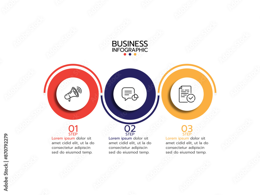 Vector Infographic template with icons and 3 options or steps. Vector Infographic template with icons and 3 options or steps.