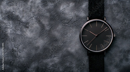 Wallpaper Mural Sleek and elegant wristwatch, highlighting simplicity and refined design, close up, fashion theme, vibrant, overlay, with a backdrop of a black velvet surface Torontodigital.ca