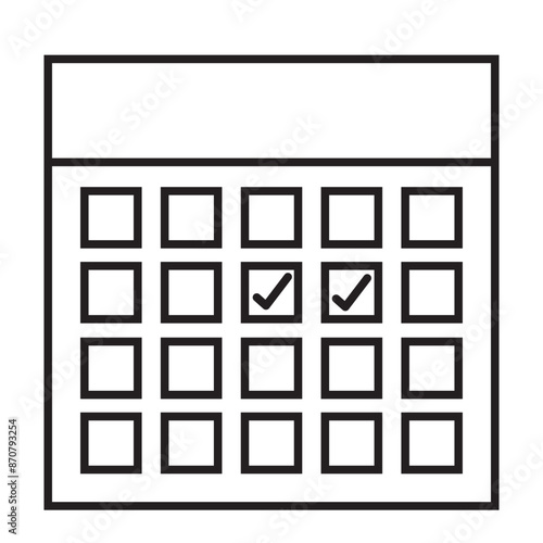 Calendar icon set. Calender symbol. calendar vector icon © Franco