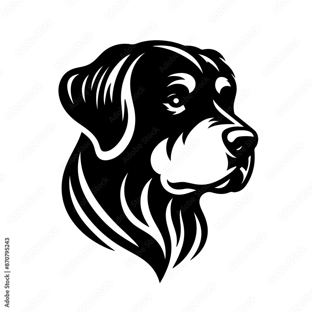 Dog face vector style illustration Dog face vector style illustration