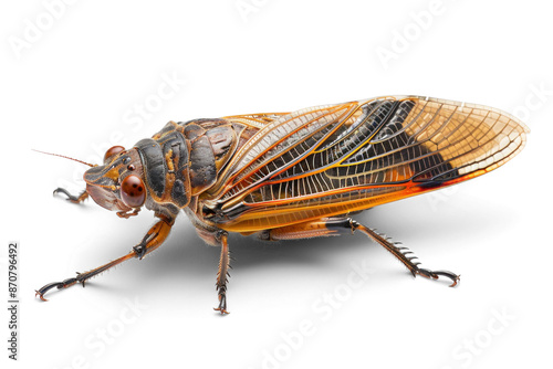 Cicada with Transparent Wings Side View