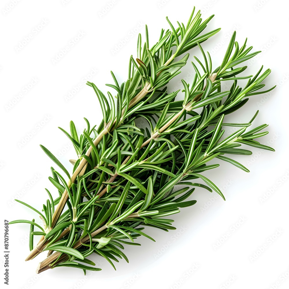 Fototapeta premium Fresh rosemary herb isolated on white background