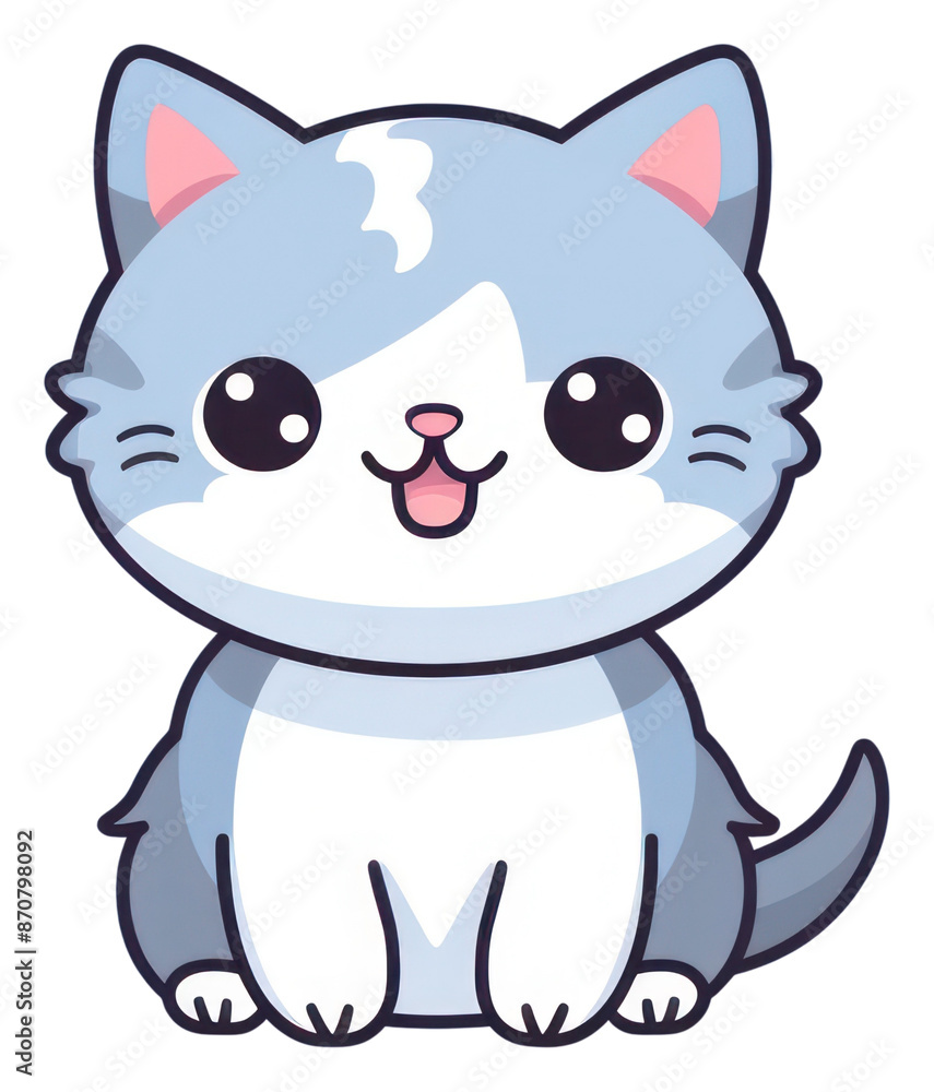 PNG Cute cartoon kitten illustration PNG Cute cartoon kitten illustration