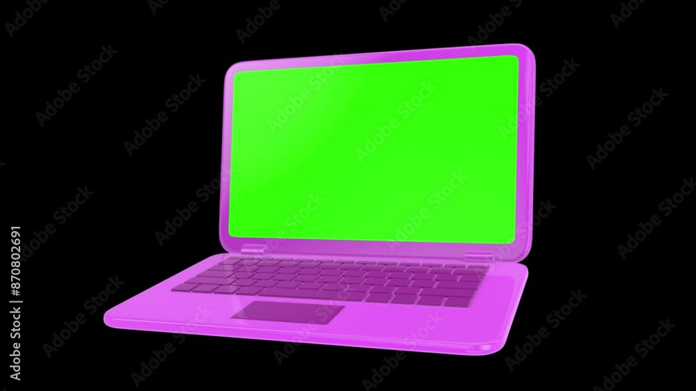 purple Laptop with Green Screen Isolated on Black Background, Futuristic Technology Concept, Digital Innovation, Modern Computer Design, Tech Gadgets for Marketing and Branding purple Laptop with Green Screen Isolated on Black Background, Futuristic Technology Concept, Digital Innovation, Modern Computer Design, Tech Gadgets for Marketing and Branding