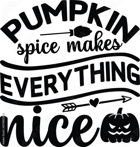 Pumpkin Design typography tshirt and SVG Designs for Clothing and Accessories photo