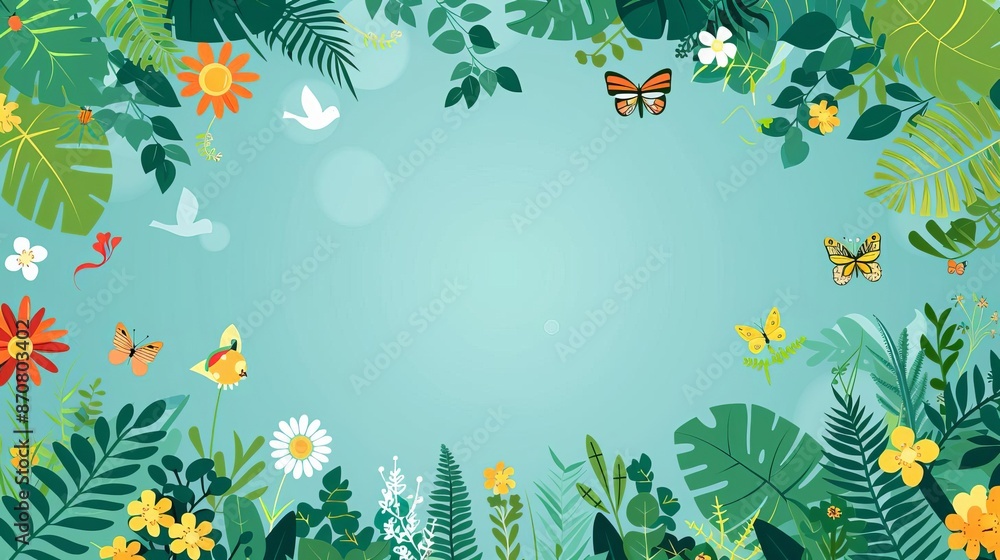 Obraz premium World Environment Day An illustration of environmental protection icons, clear layout with copy space