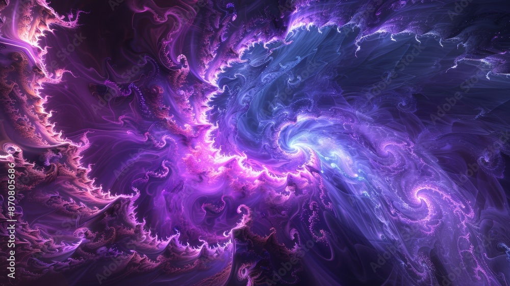 Abstract Purple And Blue Swirling Nebula Digital Art Abstract Purple And Blue Swirling Nebula Digital Art