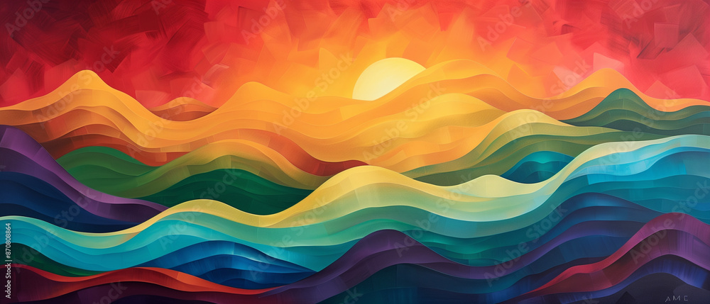 Artistic Colorful Hills Artistic Colorful Hills