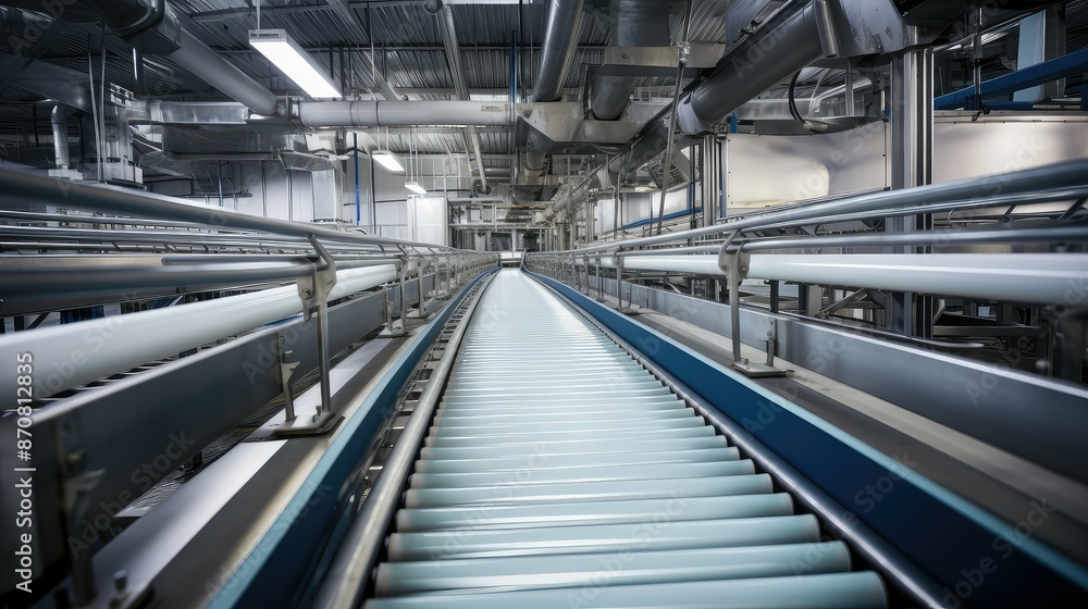 Fototapeta premium plant empty conveyor belt
