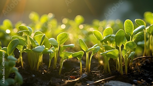 close sprouts in the sun photo