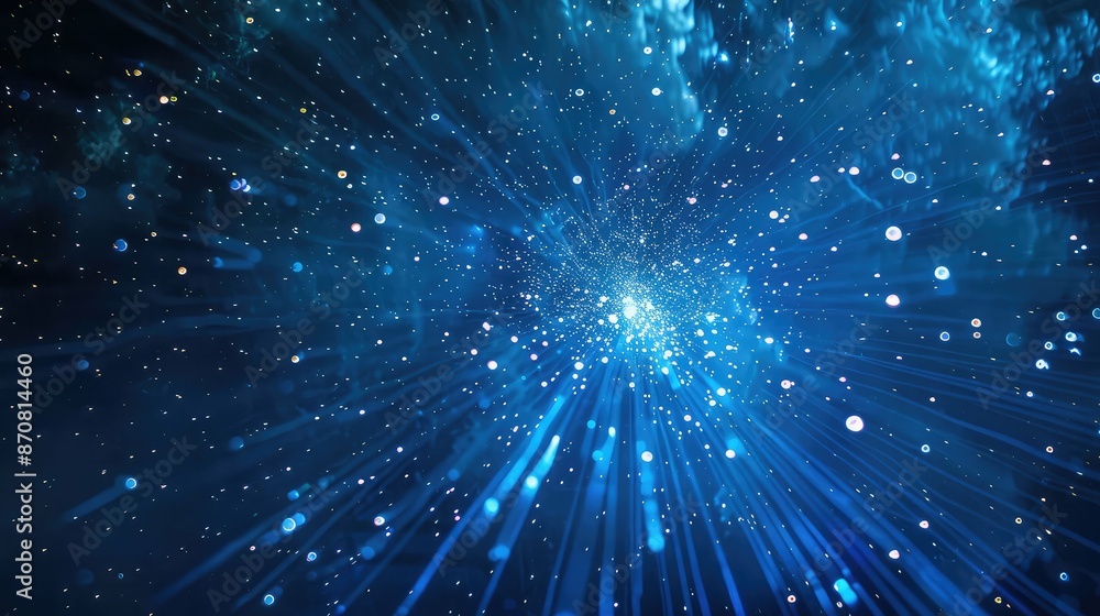 Obraz premium brilliant blue light burst