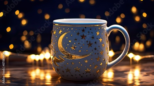 ceramic moon and stars pattern photo