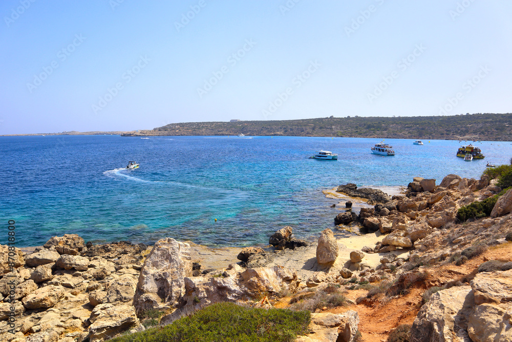 View of coastline near Cape Greco at Cyprus View of coastline near Cape Greco at Cyprus