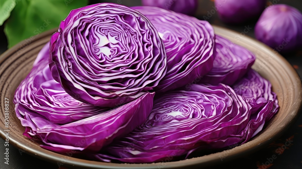 Obraz premium sliced purple cabbage