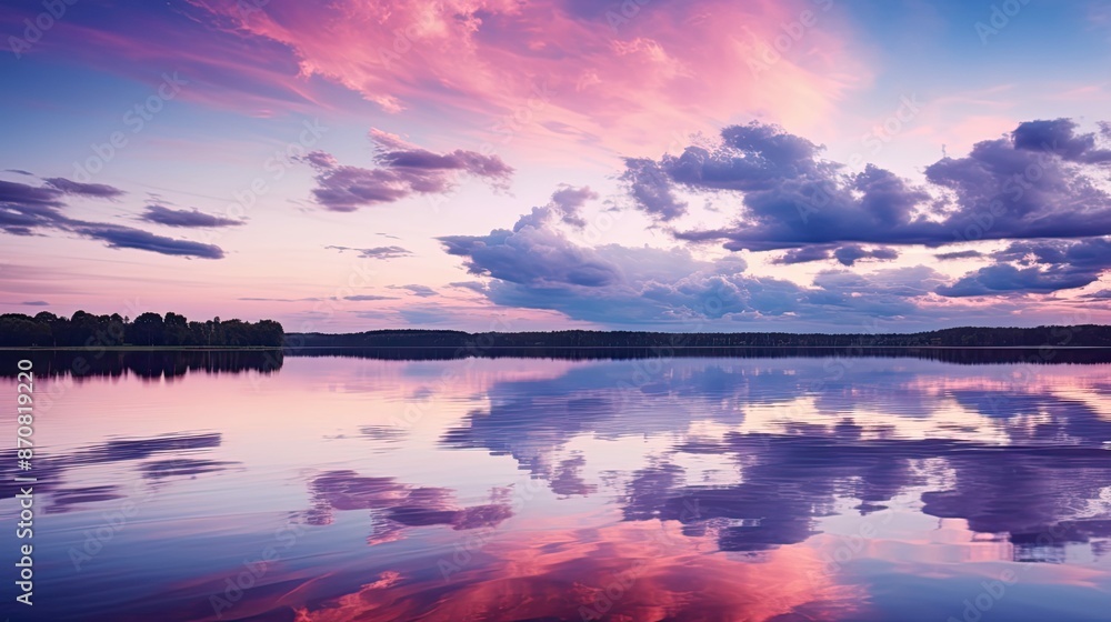 Obraz premium horizon purple cloud