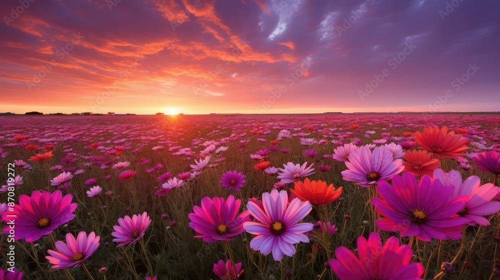 Obraz premium photograph sunset pink