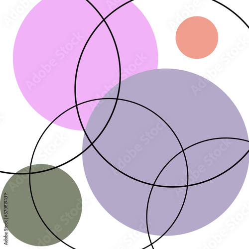 Abstract illustration following fashion week 2024 Pantone palette