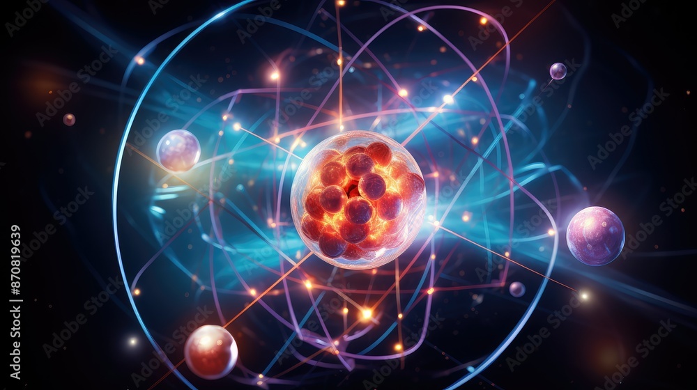 Obraz premium electrons atomic structure