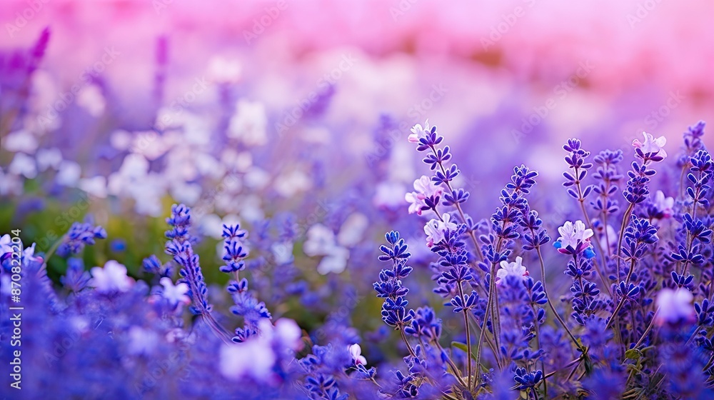 Obraz premium tranquility blue and purple background