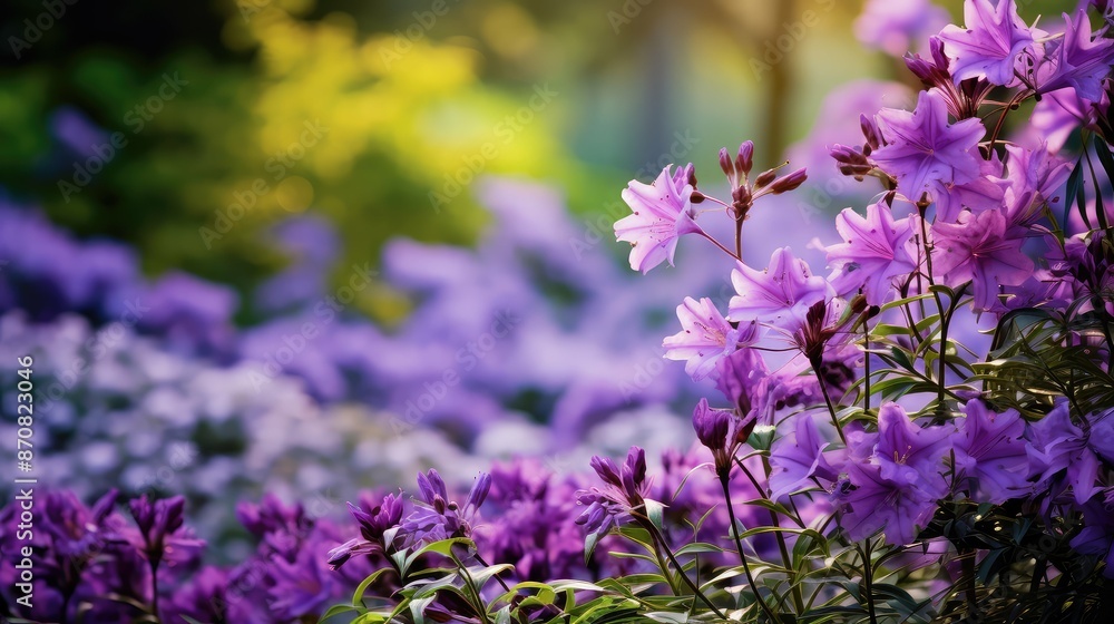 Obraz premium garden purple flower frame