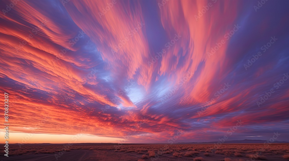 Obraz premium orange pink swirl