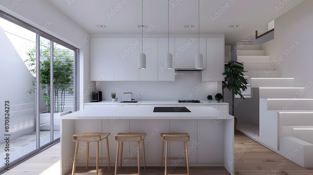 Minimalist Japanese-Inspired Home Kitchen with Clean Aesthetic Minimalist Japanese-Inspired Home Kitchen with Clean Aesthetic