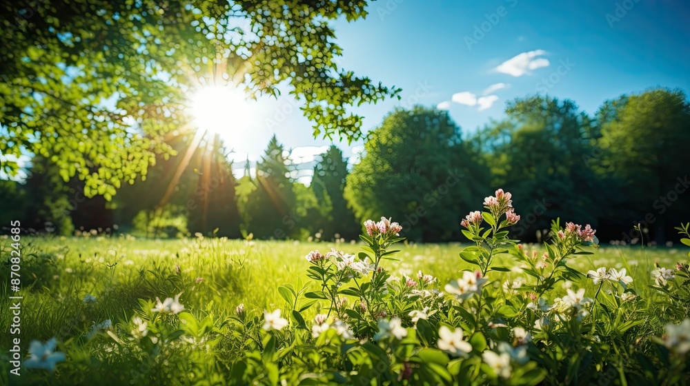 Obraz premium clear summer background sun