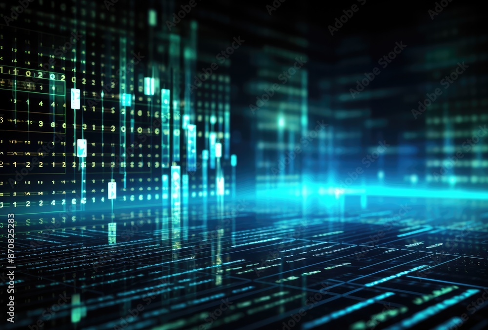 financial stock market graph on technology abstract background. Economy concept. 3d illustration financial stock market graph on technology abstract background. Economy concept. 3d illustration