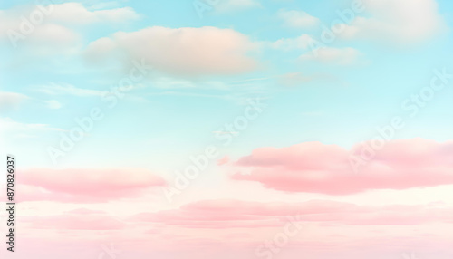 a soft pastel serene sky with pink and blue hues