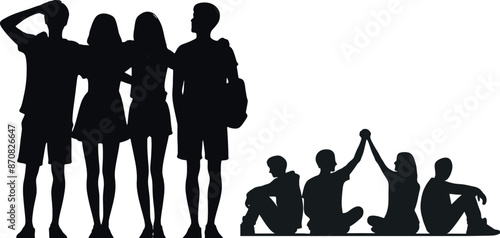 happy friendship  day Silhouette vector design