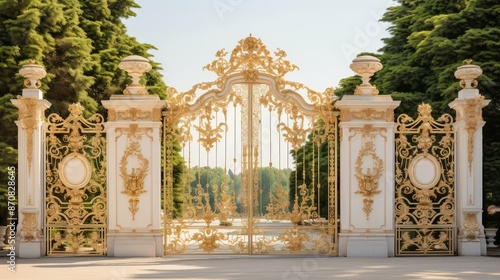 clear golden pearly gates